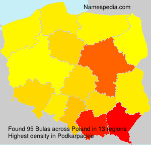 Surname Bulas in Poland Surname Bulas in Poland