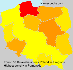 Surname Bulawska in Poland Surname Bulawska in Poland