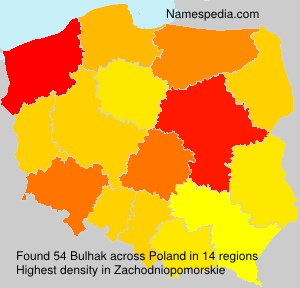 Surname Bulhak in Poland