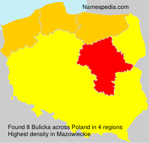 Surname Bulicka in Poland Surname Bulicka in Poland
