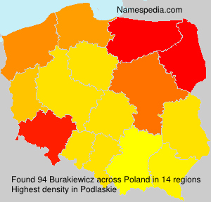 Surname Burakiewicz in Poland Surname Burakiewicz in Poland