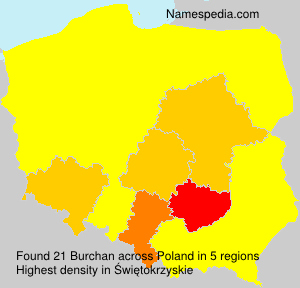 Surname Burchan in Poland Surname Burchan in Poland
