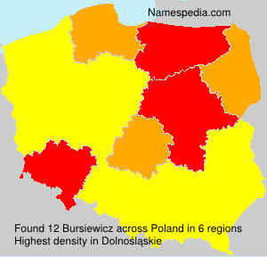 Surname Bursiewicz in Poland Surname Bursiewicz in Poland