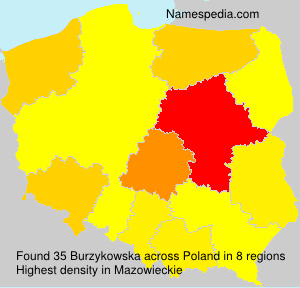 Surname Burzykowska in Poland Surname Burzykowska in Poland