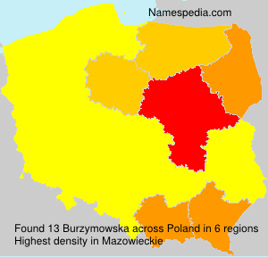 Surname Burzymowska in Poland Surname Burzymowska in Poland