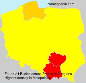 Surname Busiek in Poland Surname Busiek in Poland