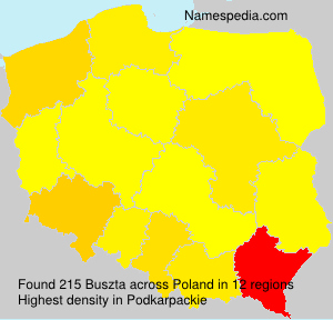 Surname Buszta in Poland Surname Buszta in Poland