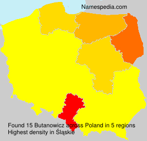 Surname Butanowicz in Poland