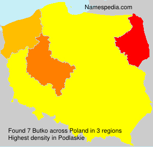 Surname Butko in Poland Surname Butko in Poland