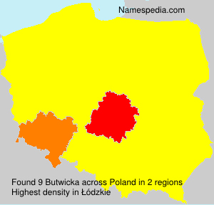 Surname Butwicka in Poland Surname Butwicka in Poland