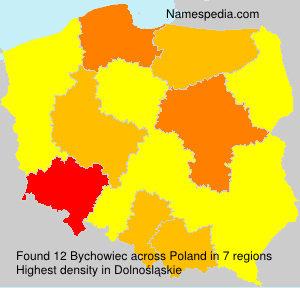 Surname Bychowiec in Poland
