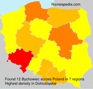 Surname Bychowiec in Poland Surname Bychowiec in Poland