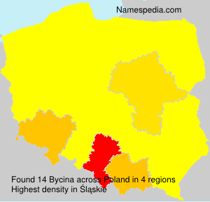 Surname Bycina in Poland Surname Bycina in Poland