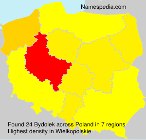 Surname Bydolek in Poland