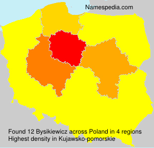 Surname Bysikiewicz in Poland Surname Bysikiewicz in Poland