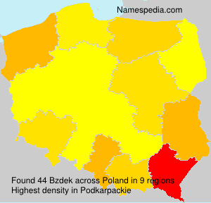 Surname Bzdek in Poland Surname Bzdek in Poland