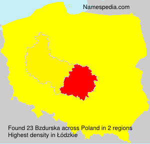 Surname Bzdurska in Poland