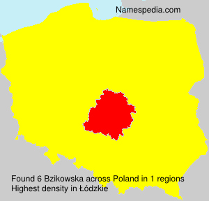 Surname Bzikowska in Poland