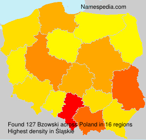 Surname Bzowski in Poland Surname Bzowski in Poland