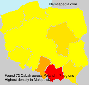 Surname Cabak in Poland Surname Cabak in Poland