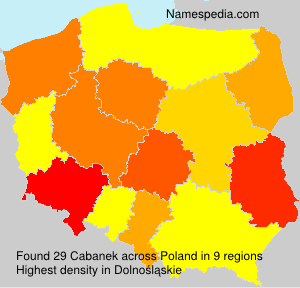 Surname Cabanek in Poland Surname Cabanek in Poland