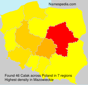Surname Calak in Poland Surname Calak in Poland