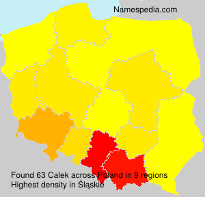 Surname Calek in Poland Surname Calek in Poland