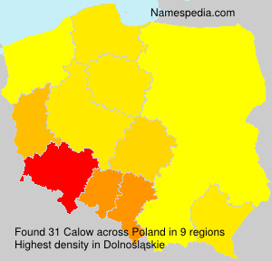 Surname Calow in Poland Surname Calow in Poland