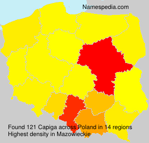 Surname Capiga in Poland Surname Capiga in Poland