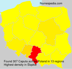 Surname Caputa in Poland Surname Caputa in Poland