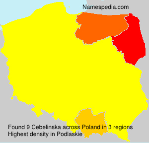 Surname Cebelinska in Poland Surname Cebelinska in Poland