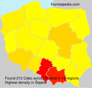 Surname Cebo in Poland Surname Cebo in Poland