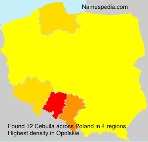 Surname Cebulla in Poland