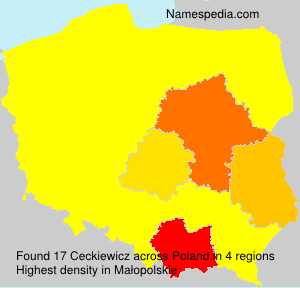 Surname Ceckiewicz in Poland Surname Ceckiewicz in Poland