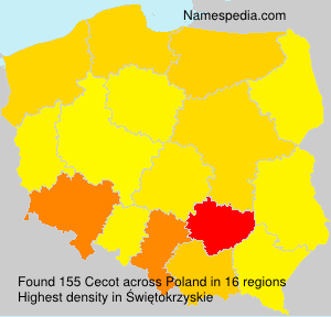 Surname Cecot in Poland Surname Cecot in Poland