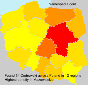 Surname Cedrowski in Poland Surname Cedrowski in Poland