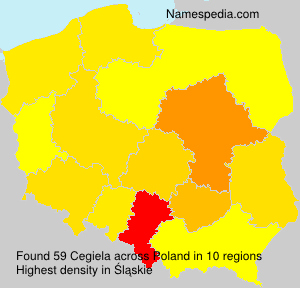 Surname Cegiela in Poland