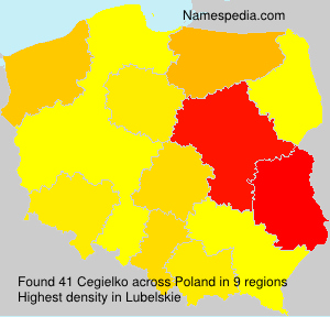 Surname Cegielko in Poland Surname Cegielko in Poland