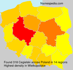 Surname Cegielski in Poland Surname Cegielski in Poland
