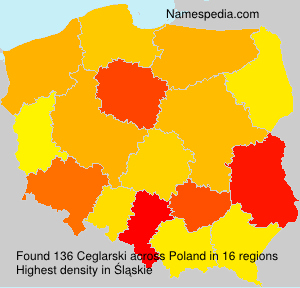 Surname Ceglarski in Poland Surname Ceglarski in Poland