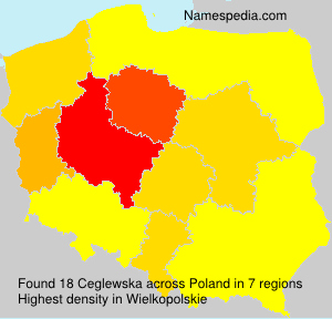 Surname Ceglewska in Poland Surname Ceglewska in Poland