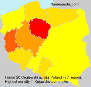 Surname Ceglewski in Poland Surname Ceglewski in Poland