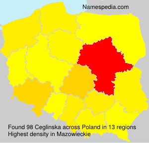 Surname Ceglinska in Poland Surname Ceglinska in Poland