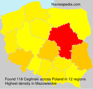 Surname Ceglinski in Poland Surname Ceglinski in Poland
