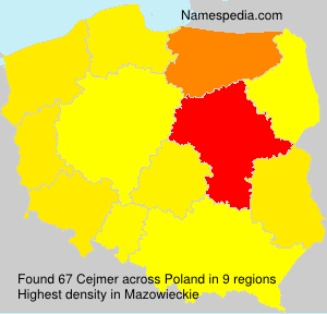 Surname Cejmer in Poland Surname Cejmer in Poland