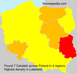 Surname Cekalski in Poland Surname Cekalski in Poland