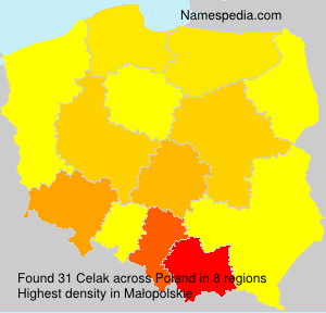 Surname Celak in Poland Surname Celak in Poland