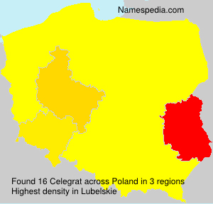 Surname Celegrat in Poland Surname Celegrat in Poland