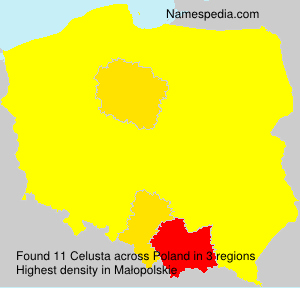 Surname Celusta in Poland Surname Celusta in Poland