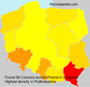 Surname Cencora in Poland Surname Cencora in Poland